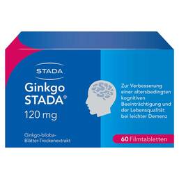 Abbildung: Ginkgo STADA® 120 mg Filmtabletten Filmtabletten, 60 St PZN 11538895