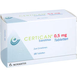 Abbildung: Certican 0,5 mg Tabletten 100 St, Tabletten PZN 11540001