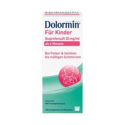 Abbildung: Dolormin für Kinder Ibuprofensaft 20 mg / ml Suspension Suspension, 100 ml PZN 11542939