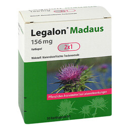 Abbildung: Legalon Madaus 156 mg Hartkapseln 30 St, Hartkapseln PZN 11548161