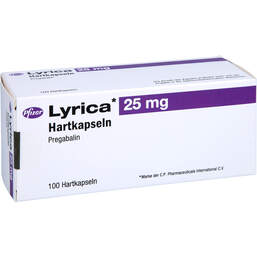 Abbildung: Lyrica 25 mg Hartkapseln 100 St, Hartkapseln PZN 11549350