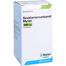 Abbildung: Sevelamercarbonat Mylan 800 mg Filmtabletten 180 St, Filmtabletten PZN 11549522