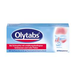 Abbildung: Olytabs 200 mg / 30 mg Filmtabletten Filmtabletten, 24 St PZN 11550703