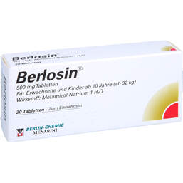 Abbildung: Berlosin Tabletten 20 St, Tabletten PZN 11557680