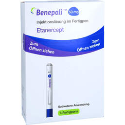 Abbildung: Benepali 50 mg Injektionslösung in einem Fertigpen 4 St, Injektionslösung PZN 11557993