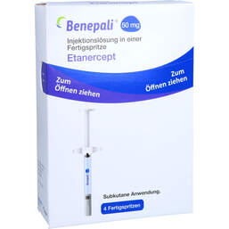 Abbildung: Benepali 50 mg Injektionslösung in einer Fertigspritze 4 St, Injektionslösung PZN 11558030