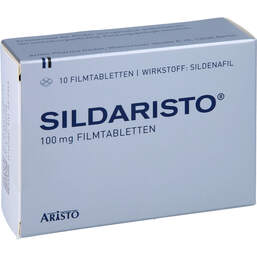 Abbildung: Sildaristo 100 mg Filmtabletten 10 St, Filmtabletten PZN 11558113