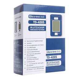 Abbildung: Gluco Test Duo Blutzuckermessger.Starterset mg / dl 1 St PZN 11563893