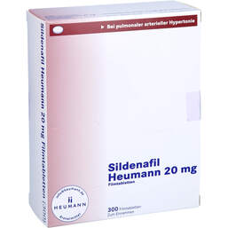 Abbildung: Sildenafil Heumann 20 mg Filmtabletten 300 St, Filmtabletten PZN 11566414