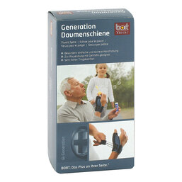 Abbildung: Bort Generation Daumenschiene rechts M blau 1 St, Bandage PZN 11581508
