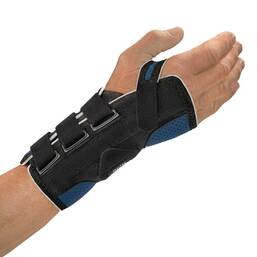 Abbildung: Bort Generation Handgelenkorthese links M blau 1 St, Bandage PZN 11581715
