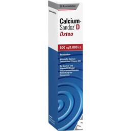 Abbildung: Calcium Sandoz D Osteo 500 mg / 1.000 I.E. Kautabletten Kautabletten, 30 St PZN 11586256