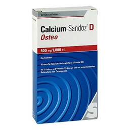 Abbildung: Calcium Sandoz D Osteo 500 mg / 1.000 I.E. Kautabletten Kautabletten, 90 St PZN 11586262