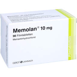 Abbildung: Memolan 10 mg Filmtabletten 98 St, Filmtabletten PZN 11588249