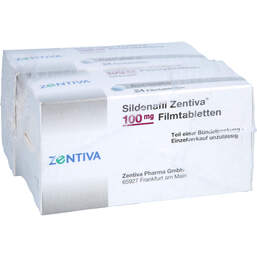 Abbildung: Sildenafil Zentiva 100 mg Filmtabletten 48 St, Filmtabletten PZN 11588663