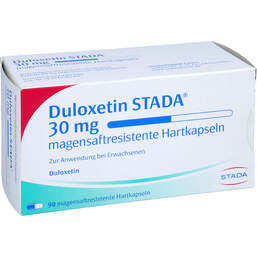 Abbildung: Duloxetin STADA 30 mg magensaftresistent Hartkapseln 98 St, Magensaftresistente Hartkapseln PZN 11592216