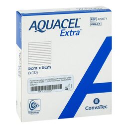 Abbildung: Aquacel Extra 5x5 cm Kompressen 10 St, Kompressen PZN 11597024