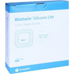 Abbildung: Biatain Silicone Lite Schaumverband 7,5x7,5 cm 10 St, Verband PZN 11597076