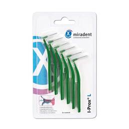 Abbildung: Miradent Interdentalbürste I-Prox L 0,7 mm grün 6 St PZN 11597509