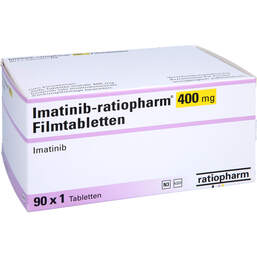 Abbildung: Imatinib ratiopharm 400 mg Filmtabletten 90 St, Filmtabletten PZN 11598549