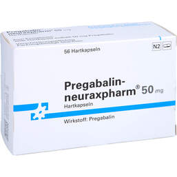 Abbildung: Pregabalin neuraxpharm 50 mg Hartkapseln 56 St, Hartkapseln PZN 11606303