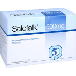 Abbildung: Salofalk 500 mg magensaftresistente Tabletten 300 St, Tabletten magensaftresistent PZN 11606527