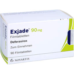 Abbildung: Exjade 90 mg Filmtabletten 90 St, Filmtabletten PZN 11613792