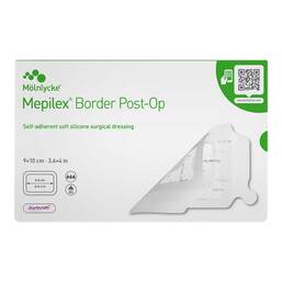 Abbildung: Mepilex Border Post-Op Schaumverband haftend 9x10 cm 10 St, Verband PZN 11639136