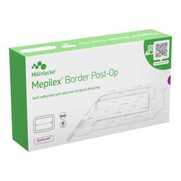 Abbildung: Mepilex Border Post-Op Schaumverband haftend 10x20 cm 5 St, Verband PZN 11639159