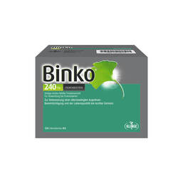 Abbildung: Binko 240 mg Filmtabletten 120 St, Filmtabletten PZN 11645875