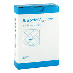 Abbildung: Biatain Alginate Kompressen 5x5 cm 10 St, Verband PZN 11646828