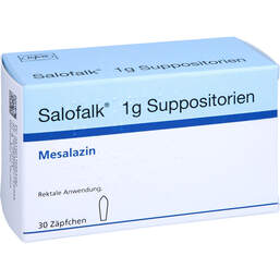 Abbildung: Salofalk 1 g Suppositorien 30 St, Suppositorien PZN 11654319
