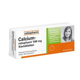 Abbildung: Calcium Ratiopharm 500 mg Kautabletten Kautabletten, 50 St PZN 11657602