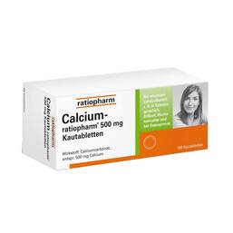 Abbildung: Calcium Ratiopharm 500 mg Kautabletten Kautabletten, 100 St PZN 11657619