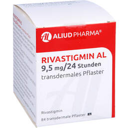 Abbildung: Rivastigmin AL 9,5 mg / 24 Std.transdermale Pflaster 84 St, Pflaster transdermal PZN 11657660