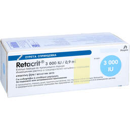 Abbildung: Retacrit 3.000 I.E. / 0,9 ml Injektionslösung in einer Fertigspritze  6 St, Fertigspritzen PZN 11664329