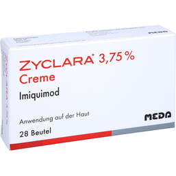 Abbildung: Zyclara 3,75% Creme Sachets 28 St, Creme PZN 11664424