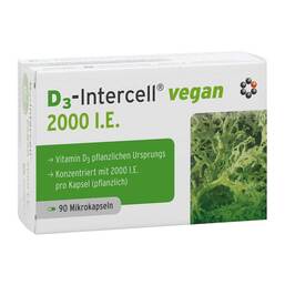 Abbildung: D3-Intercell Vegan 2.000 I.E. Kapseln 90 St, Kapseln PZN 11664915