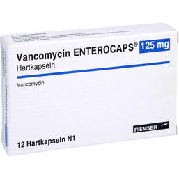 Abbildung: Vancomycin Enterocaps 125 mg Hartkapseln 12 St, Hartkapseln PZN 11666529