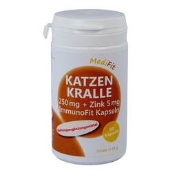 Abbildung: Katzenkralle 250 mg + Zink 5 mg Immunofit Kapseln 60 St, Kapseln PZN 11668379