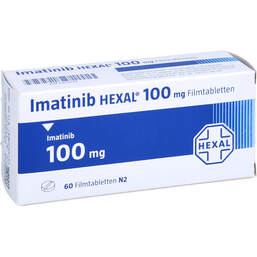Abbildung: Imatinib Hexal 100 mg Filmtabletten 60 St, Filmtabletten PZN 11673624