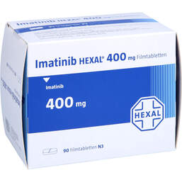 Abbildung: Imatinib Hexal 400 mg Filmtabletten 90 St, Filmtabletten PZN 11673653