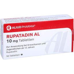 Abbildung: Rupatadin AL 10 mg Tabletten 50 St, Tabletten PZN 11674977