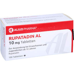 Abbildung: Rupatadin AL 10 mg Tabletten 100 St, Tabletten PZN 11674983