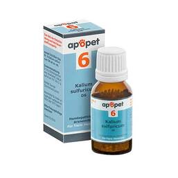 Abbildung: Apopet Schüßler-Salz Nr.6 Kalium sulfuricum D 6 vet. (für Tiere) Globuli, 12 g PZN 11685633