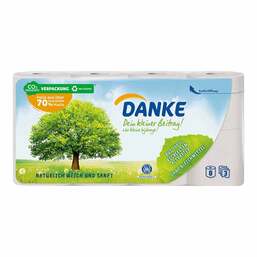 Abbildung: Danke Toilettenpapier 3lagig 8X150 St, Tücher PZN 11689878