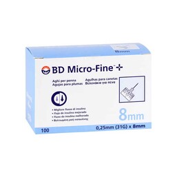 Abbildung: BD Micro-Fine + Pen-Nadeln 0,25x8 mm 100 St, Kanüle PZN 11690752