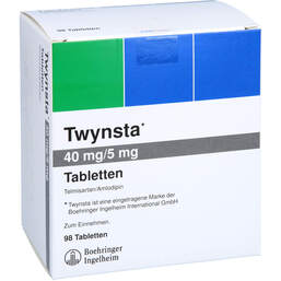 Abbildung: Twynsta 40 mg / 5 mg Tabletten 98 St, Tabletten PZN 11691496