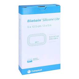 Abbildung: Biatain Silicone Lite Schaumverband 5x12,5 cm 5 St, Verband PZN 11692567