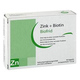 Abbildung: Zink + Biotin Kapseln Kapseln, 40 St PZN 11697441